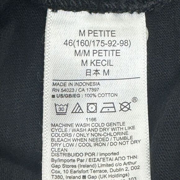 GAP Midi Tank Dress Size PM Black Scoop Neck Sundress Cotton Beachy NWOT - Picture 10 of 11